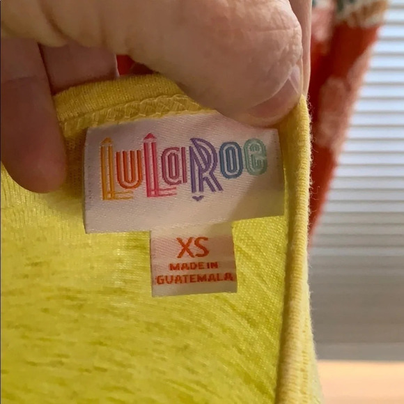 LuLaRoe yellow Irma tunic size XS - Picture 4 of 5